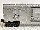 LIONEL POSTWAR 6464-1 SILVER WESTERN PACIFIC BOX CAR "RIDES LIKE A FEATHER" LF — photo 9