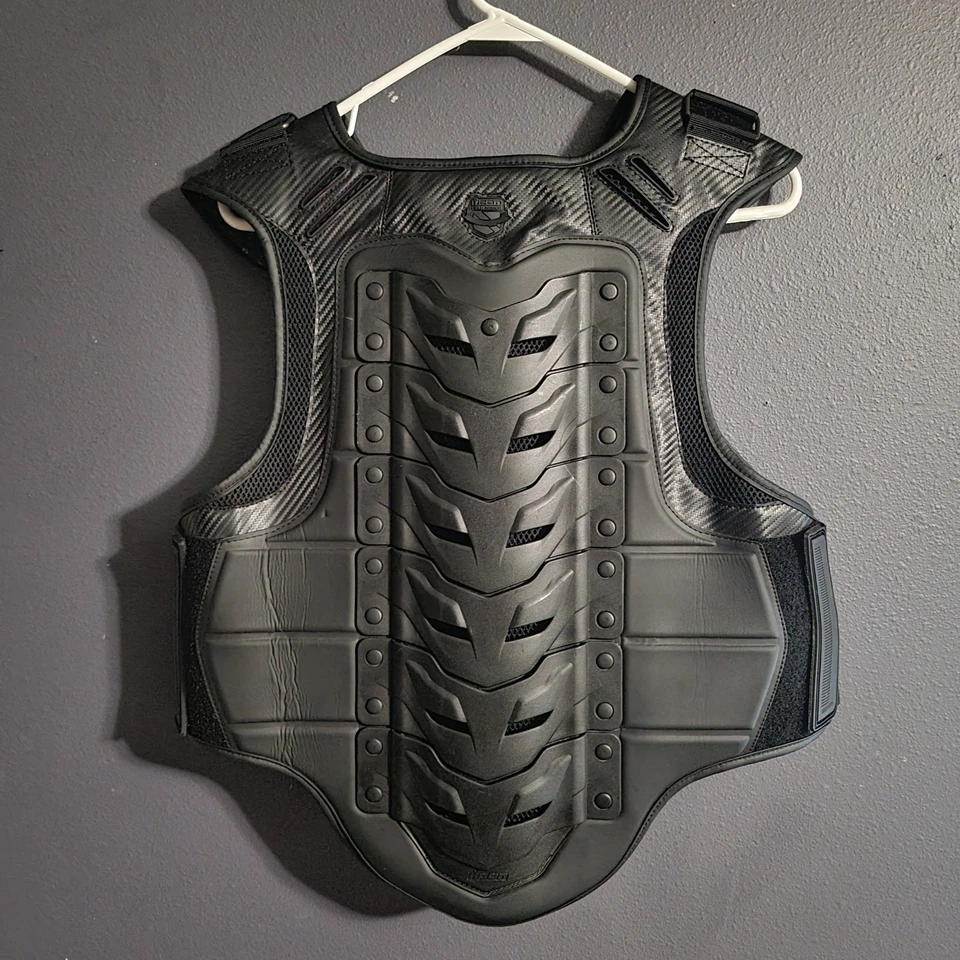 Chaleco de motocicleta ICON Field Armor Stryker talla L-XL negro Foto 2 de 4