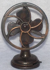 Durham Industries 1976 ELECTRIC FAN 3" Diecast DOLLHOUSE Metal Miniature