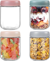 Alink 4 Pack 16 Oz Overnight Oats GläSer,EinmachgläSer Mit Schraubdeckel FüR Ove