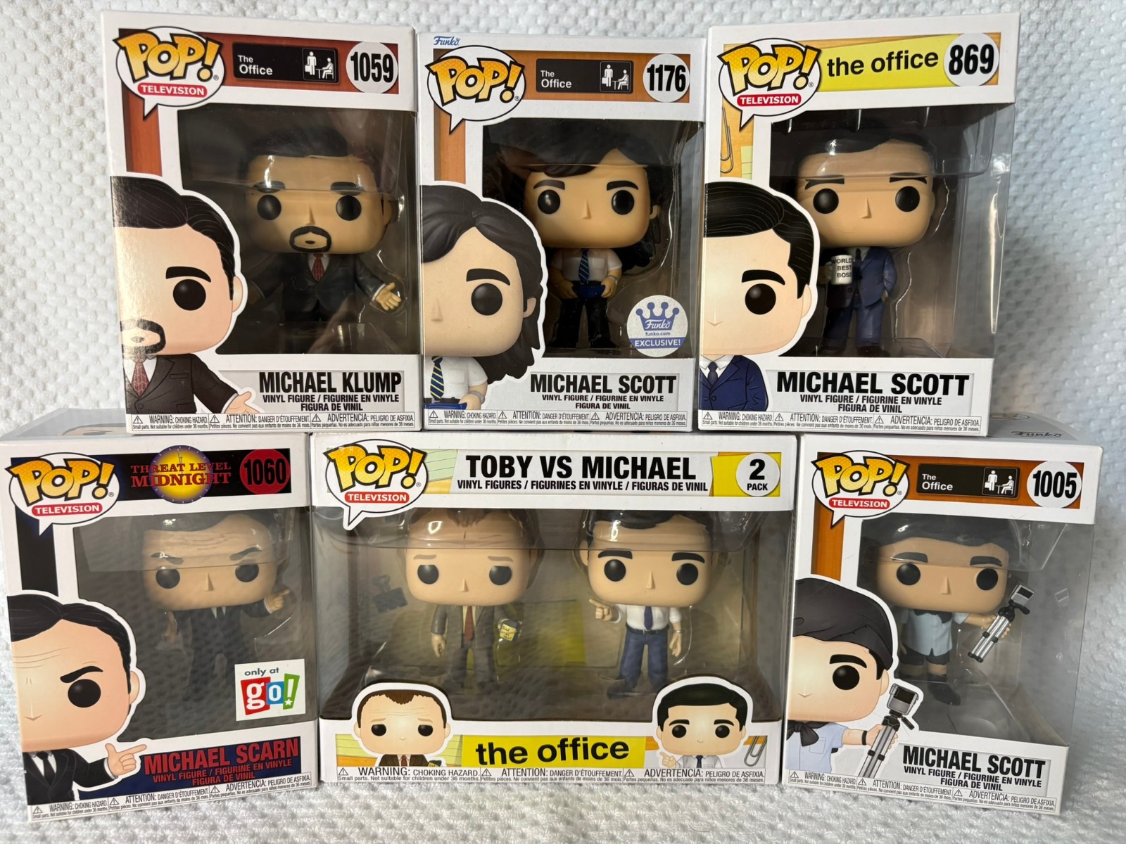 Funko Pop The Office Michael Scott Suit Variants Lot - 6 Pops - Michael & Toby