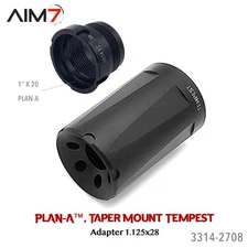 Aim7 1.125"X28 Plan-A taper Mount With Tempest Muzzle Brake