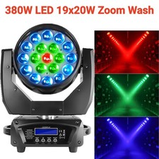 380W LED RGBW Wash Zoom Moving Head Lighting 19x20W Beam Stage Light DMX Disco
