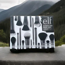 E.l.f. Ultimate Luxe Makeup Brush Roll Collection Vegan & Cruelty-free - 19pc