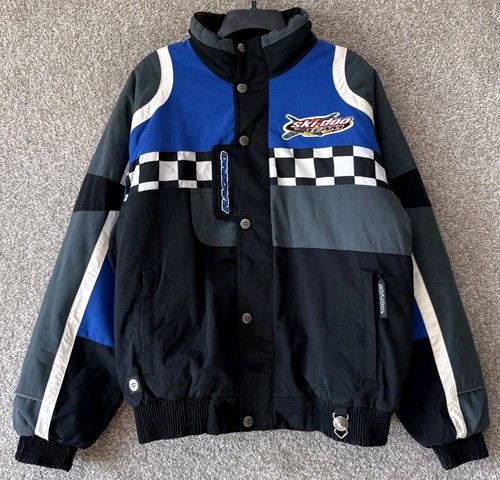 Ski-Doo Jacket Mens Sz Medium Blue Black X Team Racing Sno Gear Logan Bombardier