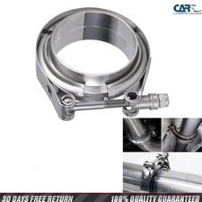 2.5 inch V-Band Flange&Clamp Kit f/ Turbo Exhaust Downpipes 304 Stainless Steel
