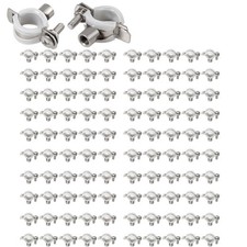 100pcs Pipe Clamps Quick-Install Hose Clamp Secure Plumbing Fastener Kit 20mm