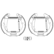 Bremsbacken-Satz hinten für Skoda Octavia 1 1U2 1U5 | 102332