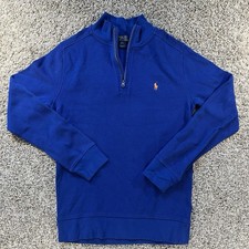 Polo Ralph Lauren Quarter Zip Pullover Waffle Knit Youth L 14 16 Fits Women M