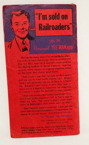 Railway Employees 1950 Personal Annual Time Recording Book Fort Wayne Indiana  - Bild 2 von 9