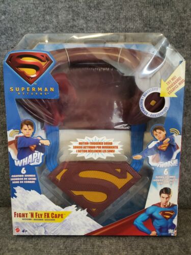 Mattel SUPERMAN RETURNS Fight N Fly FX Cape 6 Fighting & 6 Flying Sounds 2006 - Picture 1 of 4