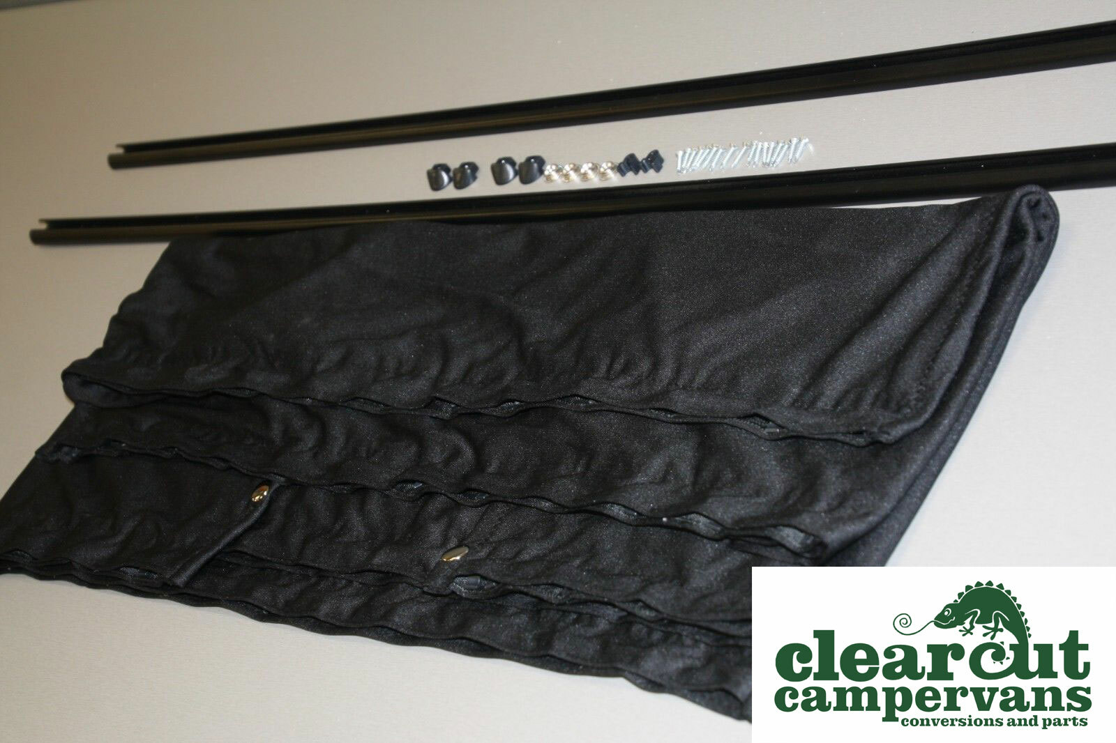 2 x Windows, Campervan Blackout Curtain Sets, Straight Track,Tie backs