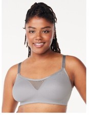 New Womens Joyspun Wirefree Breathable Mesh Bra Size S
