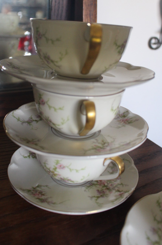Set of 4 Theodore Haviland New York Rosalinde Cup and Saucer New York USA - Picture 5 of 9