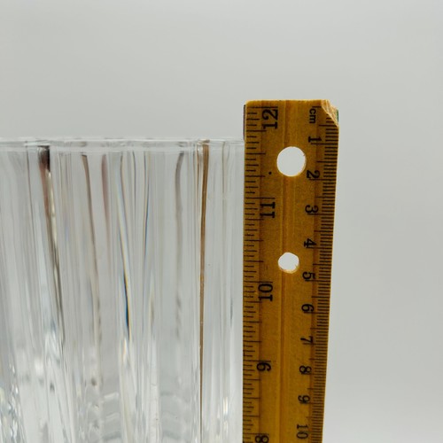 Florero de colección Cristal D'Arques-Durand Montparnasse transparente 12" hecho en Francia - Imagen 9 de 10