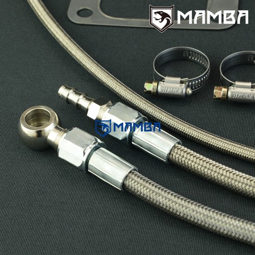 Turbo Oil & Water Install Line Kit for Nissan RB25DET GTIR with Factory T3 USA - Picture 9 of 12