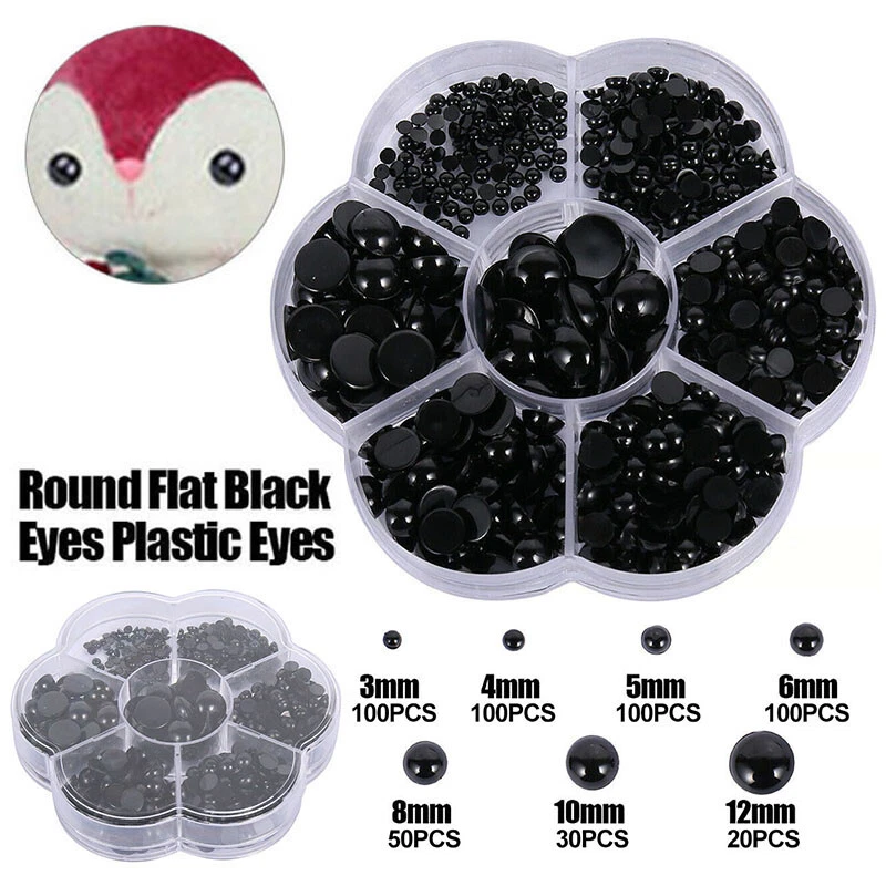 500pcs Plastic Safety Eyes and Noses for Amigurumi Crochet Craft