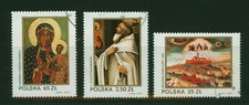 POLONIA 1982 600 ANNI MADONNA NERA 3 VALORI SERIE COMPLETA USATI (U) (032)