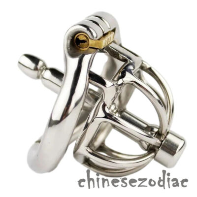 Small Chastity Cage Metal Tube Stainless Steel Male Chastity Devices Peni Lock