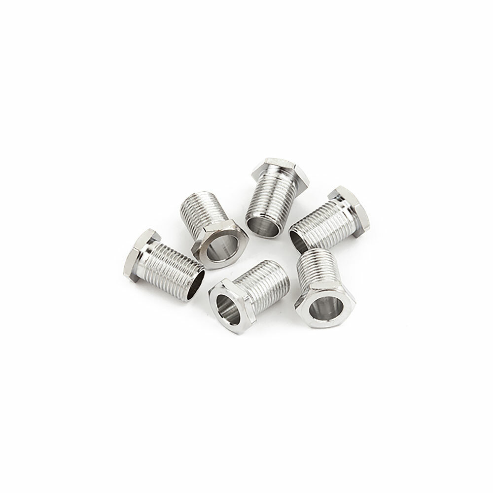 Fender American/Deluxe Series Tuner Bolt Bushings Set of 6 (Chrome)