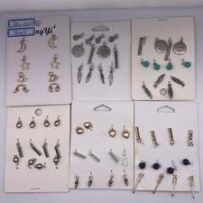 34 Pairs Elegant Jewelry Pendant Trinket Charms Set Assorted Designs Charms