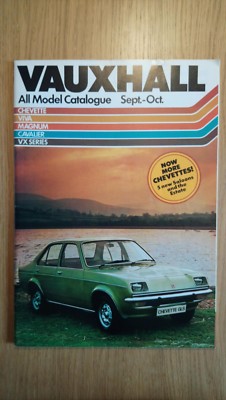 Vauxhall Chevette Viva Magnum Cavalier VX alle Modellkatalog Broschüre 1976
