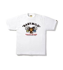 2018 A BATHING APE MEN  S YEAR OF THE DOG BABY MILO TEE WHITE LARGE FREE SHIPPING