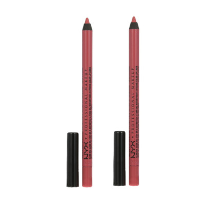 NYX Professional Makeup Slim Eye Pencil, Long-Lasting Eyeliner Bedrose 02 Pack