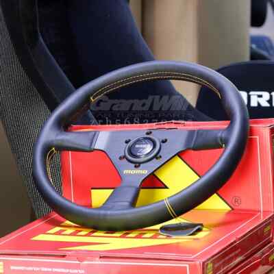 Univerial momo Veloce Racing 350mm Lychee Genuine Leather Sport