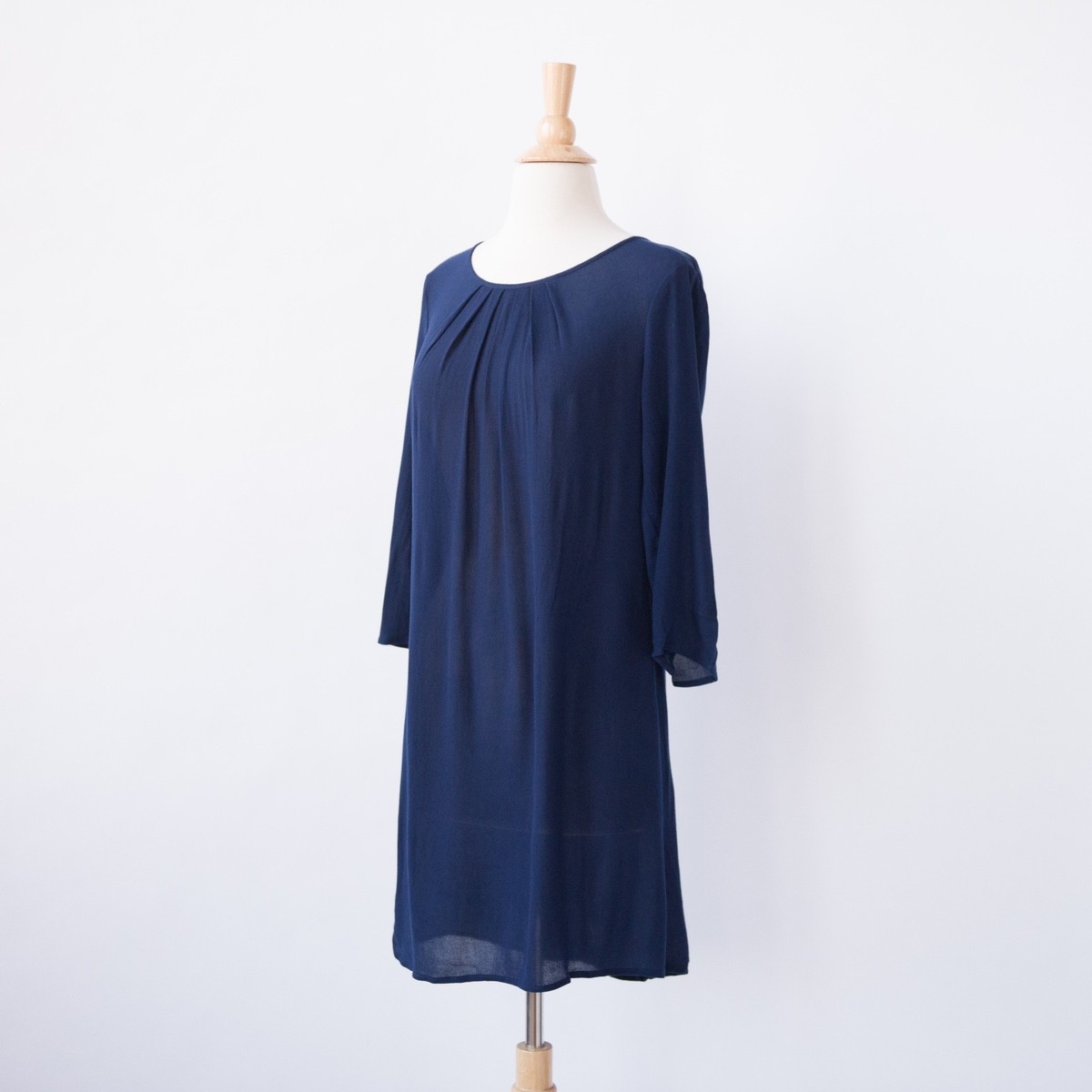 Ella Moss {Nordstrom} Women's Silky Shift Dress in Midnight Blue Medium