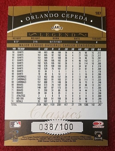 2001 2002 Donruss Classics Significant Signatures Timeless Tributes Winfield - Picture 21 of 53