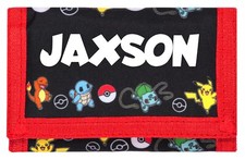 Pokemon Personalised Wallet for Kids Perfect Christmas Present for Boys Zipped