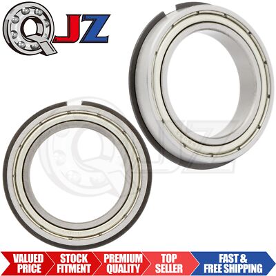 [Qty.2] New 6805-ZZ-NR Ball Bearing w/ Snap-Ring [25mm Bore x 37mm OD x 7mm W]