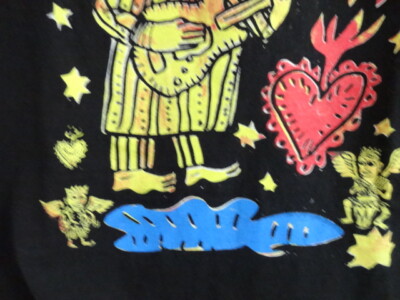SANTANA World Tour 1990s ALL SPORT Label BLACK Cotton T-SHIRT
