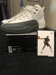 retro 12 white grey