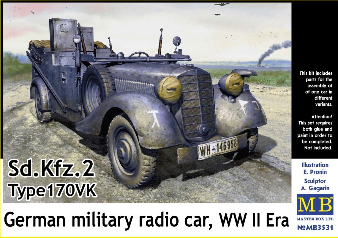 Master Box 3531 Sd.Kfz. 2 Type 170 VK, German military radio car