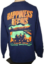 JONAS BROTHERS Happiness Begins Tour 2019 blue long sleeve t shirt men's XL