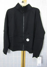 NIB Layer 8 Black Rayon/Polyester Qwick Dry Jacket Zip Front Women's Size L