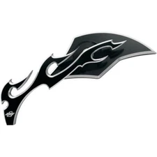 Pro-One Performance [104220B] Pro-Mini Mirrors Black Large Flame (Left)
