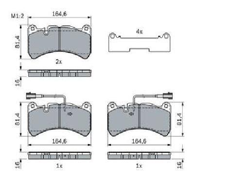 Bosch Brake Pad Set Disc Brake 0 986 424 104 for Alfa Romeo