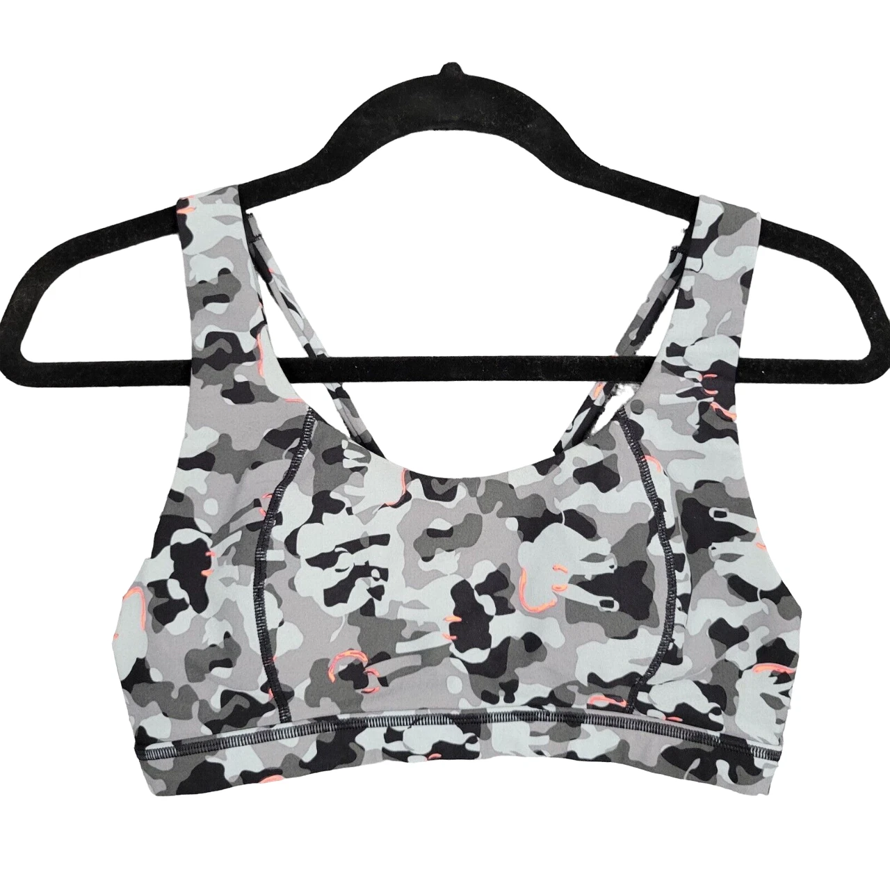 sweaty-betty camo lightly padded crisscross infinity tank-bra