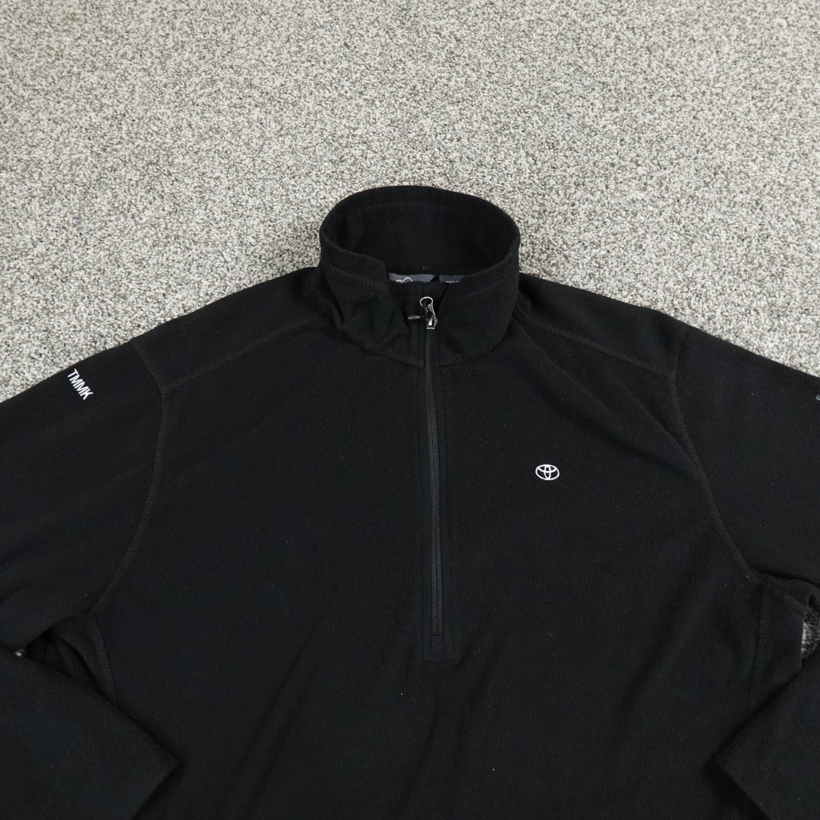 VETEMENTS Maglione Eddie Bauer uomo XXL 2XL nero logo pile outdoor zip felpa casual