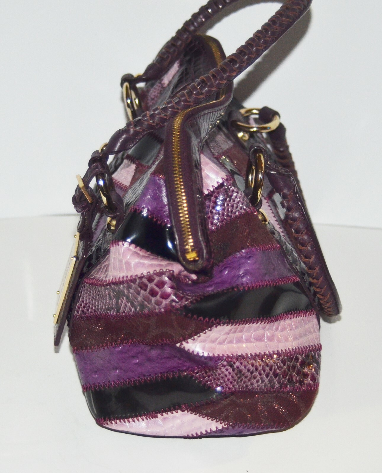 Bebe Handbag Purse Patch Work Design Multi-Color … - image 3