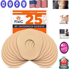 Long-Lasting Waterproof Adhesive Patches for Dexcom G7 - 25 Sterile Packs
