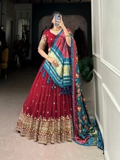 Heavy Designer Fancy Maroon Color Lehenga Choli With Dupatta For Wedding