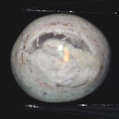MEXICAN FIRE OPAL IN MATRIX 10 x 9 MM OVAL CABOCHON ALL NATURAL F-800