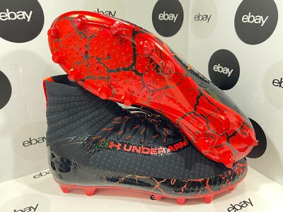Under Armour Men's Highlight MC Football Cleats Black/Red 3027302 001 Size 13 US