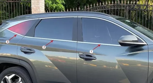 Chrome Bottom Window Sill Trims 6Pcs S.Steel For HYUNDAI TUCSON NX4 2020-2024 - Picture 6 of 8