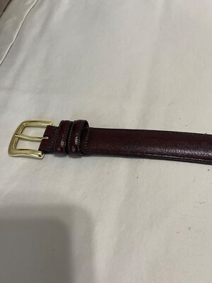 RoundTree Yorke dark brown mens dress leather belt size