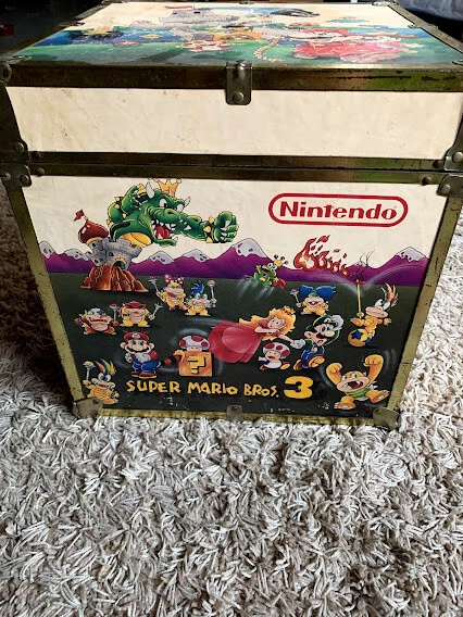 RARO Vintage Nintendo Super Mario Zelda Caja Juguete Cofre Almacenamiento Videojuegos Retro Foto 4 de 4